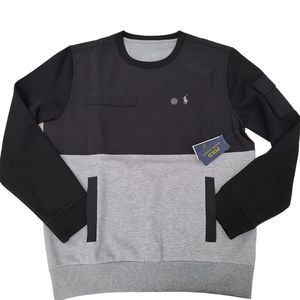 Polo Ralph Lauren Water Repellent Hybrid Sweatshirt Polyester-Cotton Gray M